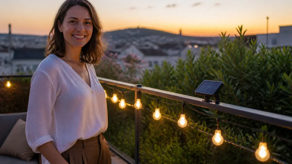Questa ghirlanda solare da 6 € trasforma il tuo terrazzo in uno spazio luminoso in una notte, senza elettricità né installazioni complicate.